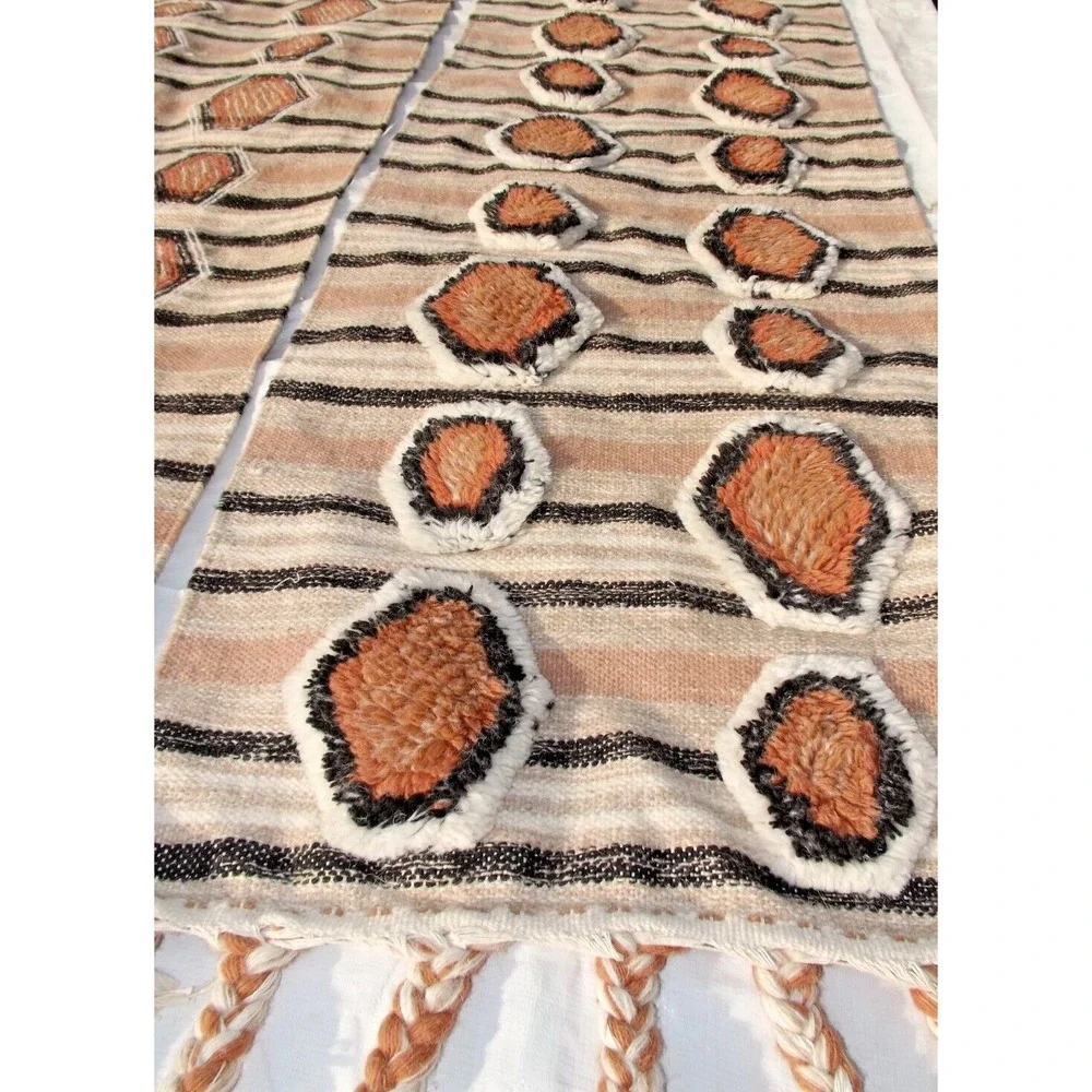 2 Creative Co-Op Cotton Tufted Kilim Floor Runner w/Braided Tassels - 2' x 8' ea